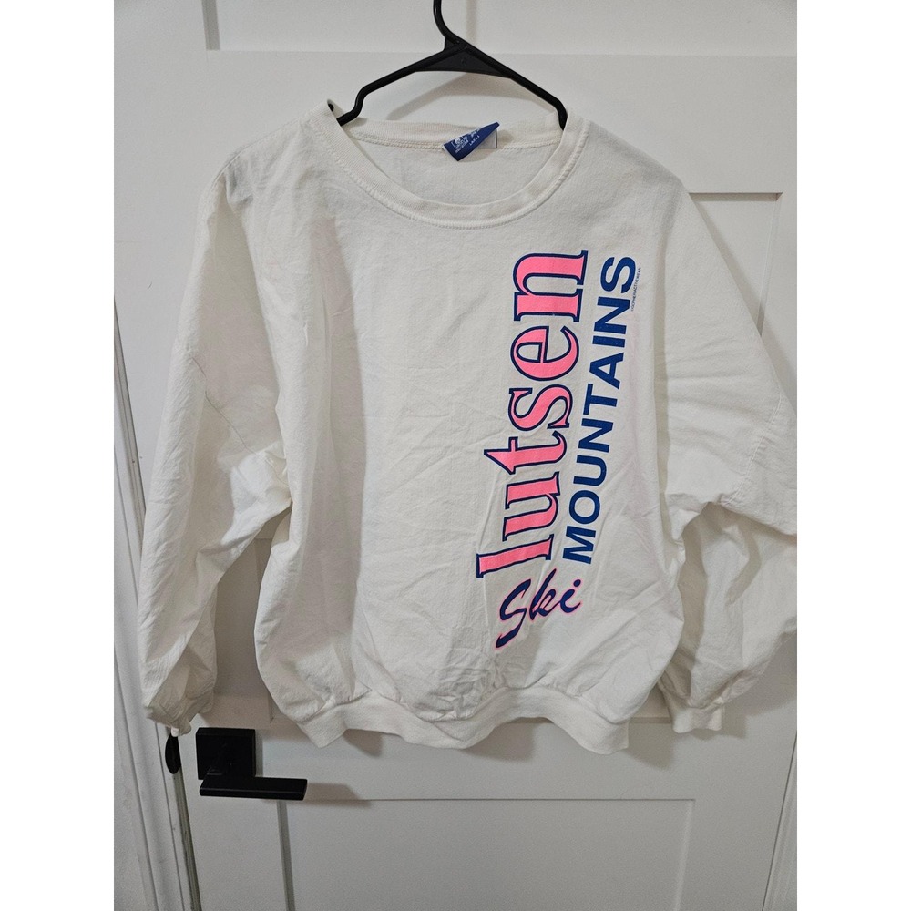 Vintage Lutsen Mountain Ski Snowboard Long Sleeve Shirt size L